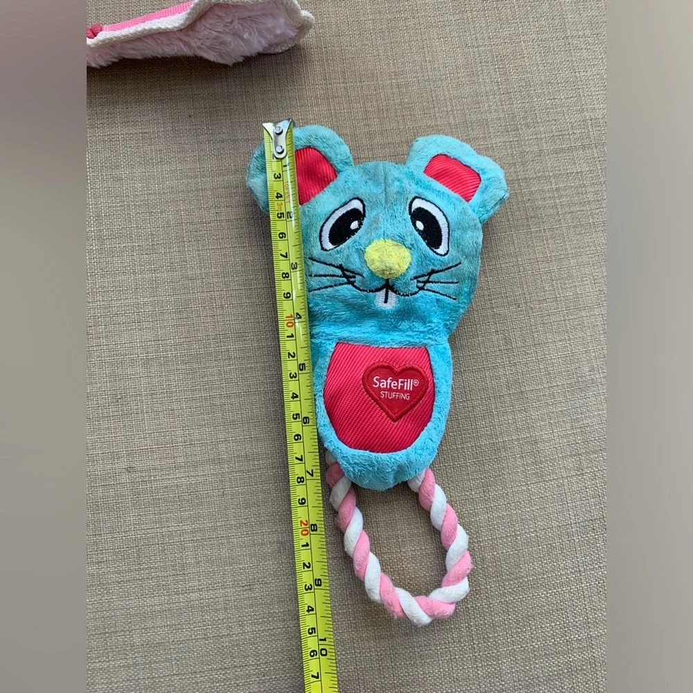 Robe & Squeaky pig dog toy bundle
